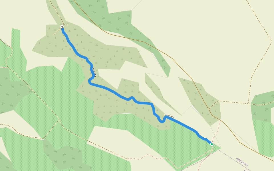 isurudia walking route map in Oteiza