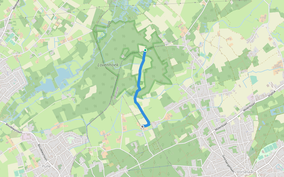 Lovenhoek walking route map in Vorselaar