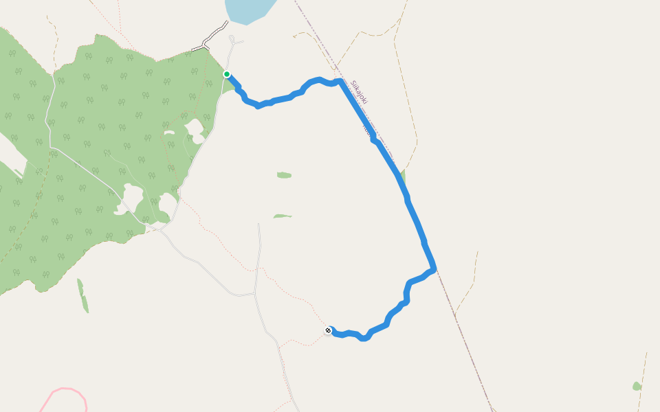Kesäreitti/Patikointi walking route map in Koskela