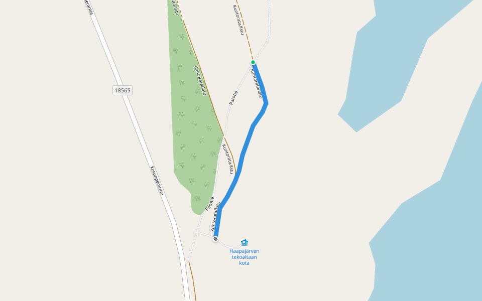 Kuntorata/latu walking route map in Peltomaanperä