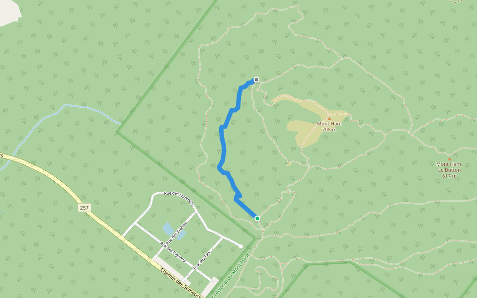 Panoramique walking route map in Weedon