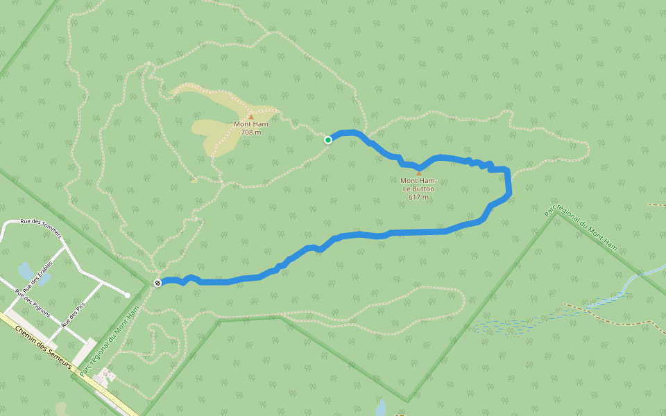 Button walking route map in Weedon