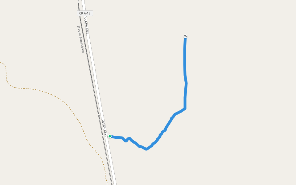 Yost Escarpment Trail walking route map in Truth or Consequences