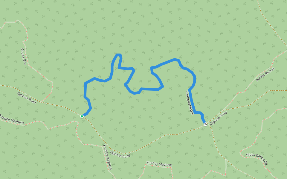 Crumplestiltskin walking route map in Tabbimoble
