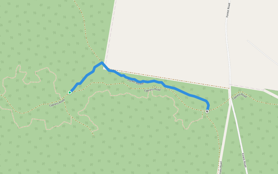 Pocket Rocket walking route map in Tabbimoble
