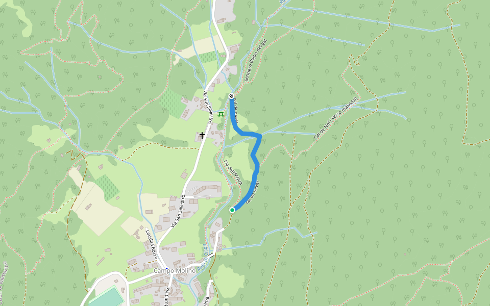 cal de never walking route map in Cison di Valmarino