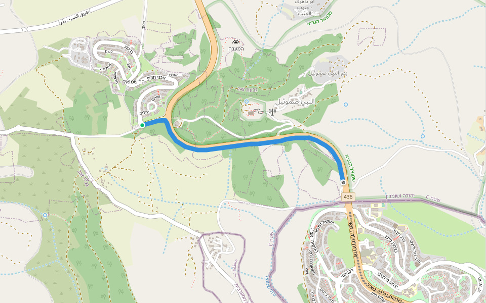 טיילת האחים walking route map in Giv'at Ze'ev