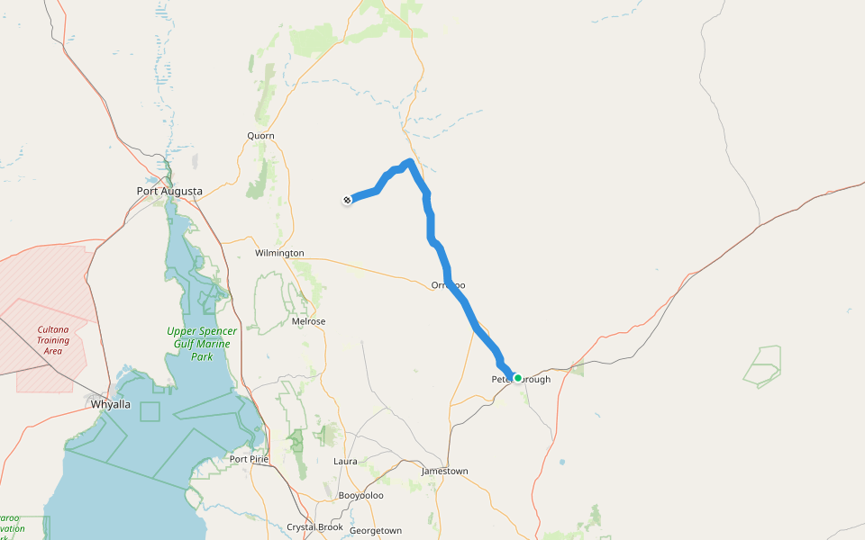 Peterborough–Quorn Railway Line walking route map in Peterborough