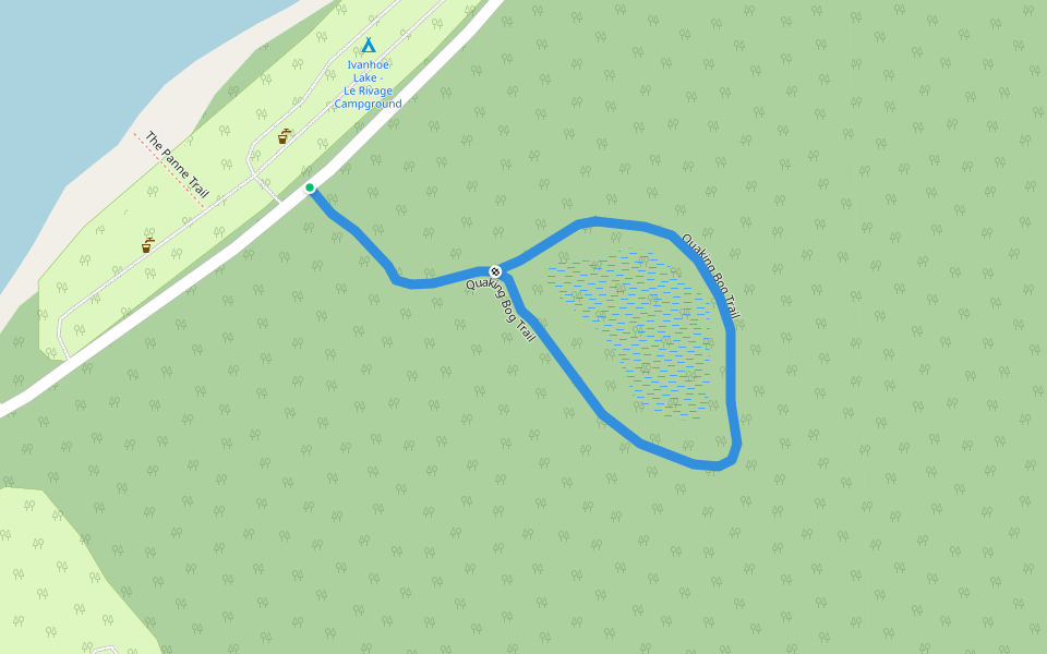 Quaking Bog Trail walking route map in Foleyet