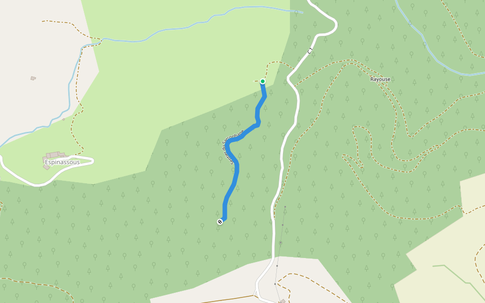 Sentier du Sarcophage walking route map in Saint-Affrique