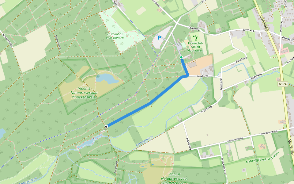 Rolwagenpad walking route map in Tessenderlo