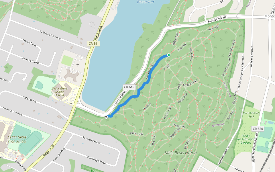 Something Fun walking route map in Cedar Grove