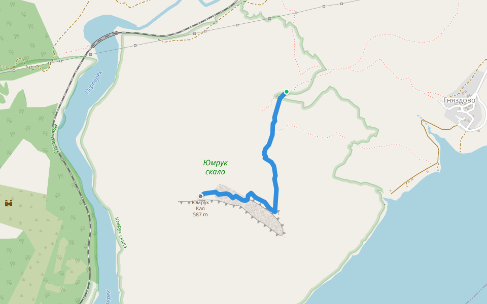 Пътека Юмрук кая walking route map in Kardzhali