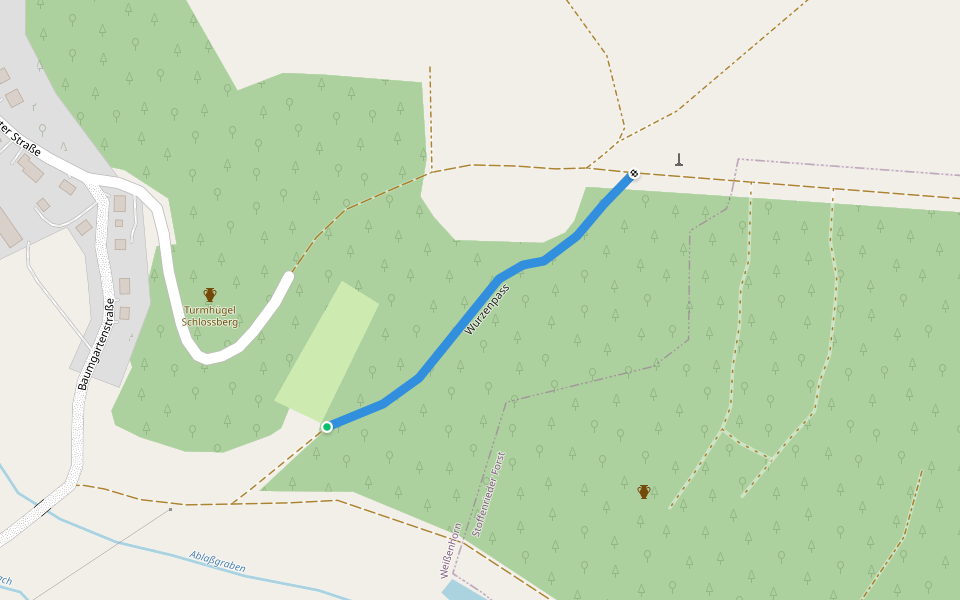 Wurzenpass walking route map in Weißenhorn