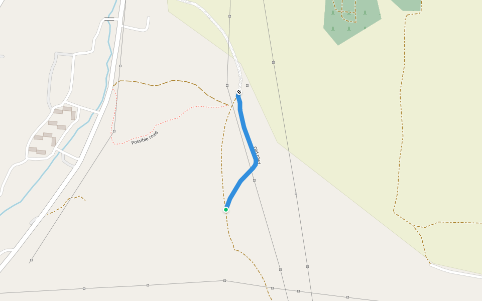 Old road walking route map in ძველი ქანდა