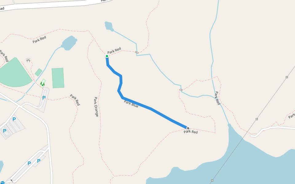 Park Blue walking route map in Waxhaw