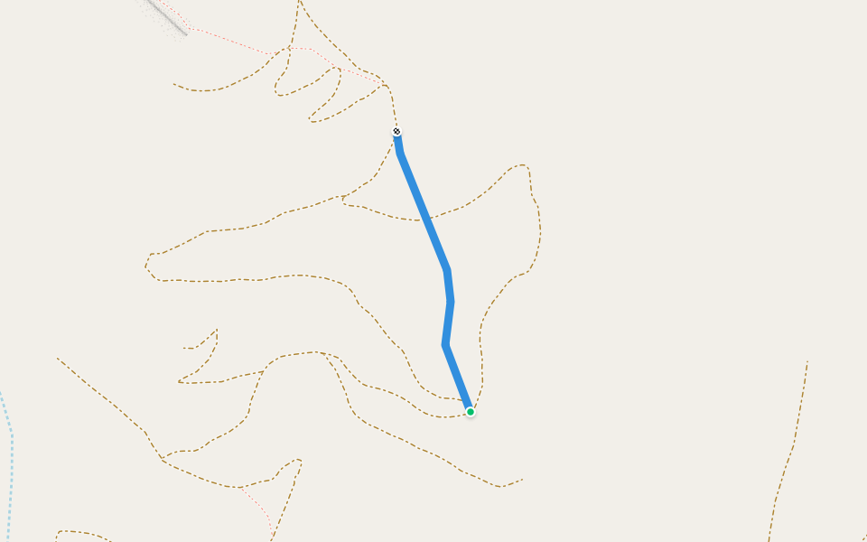 Mountain trail walking route map in Longyearbyen