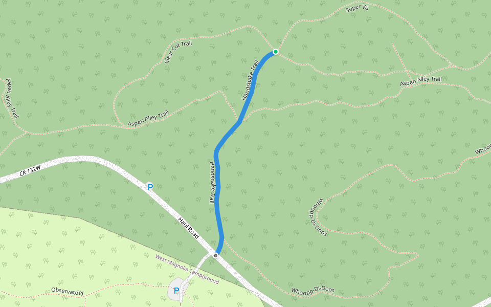 Handshake Trail walking route map in Nederland