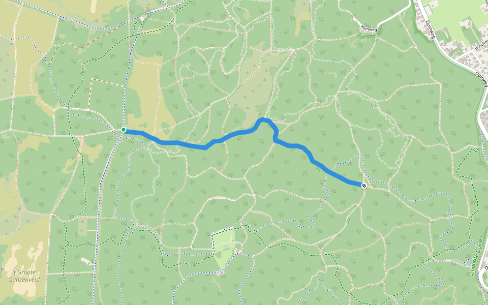 Lange Weg walking route map in Schoorl