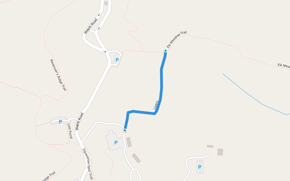 Livery walking route map in Divide