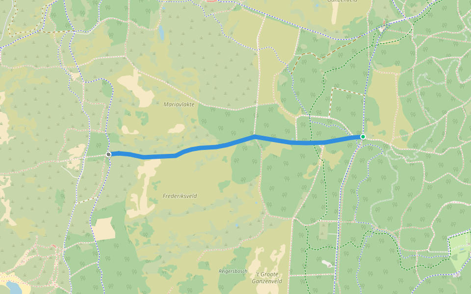 Mariaweg walking route map in Schoorl