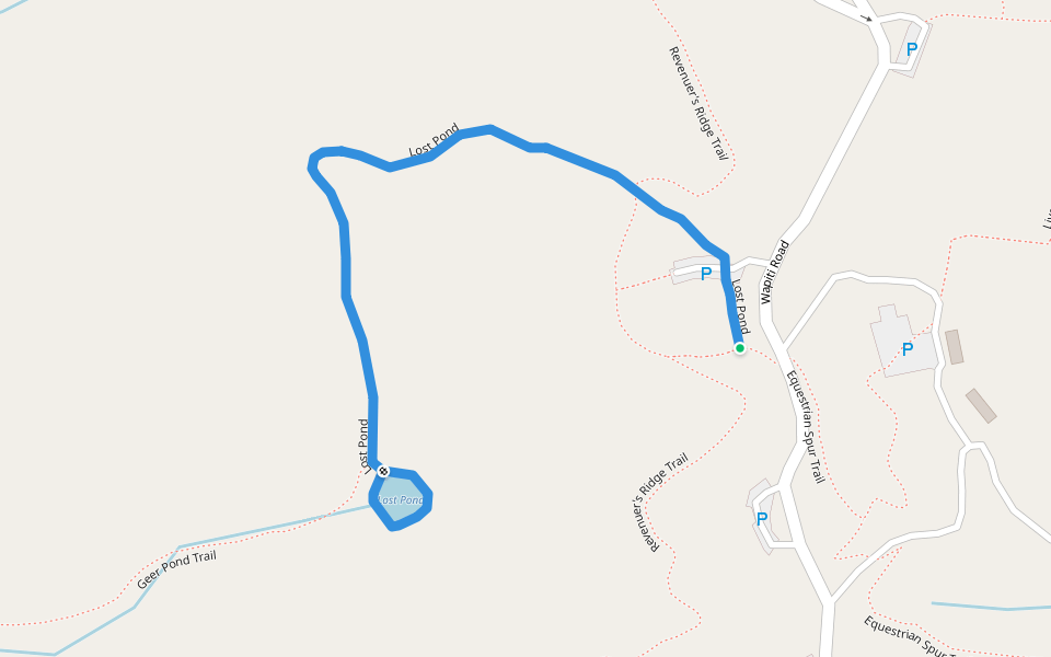Lost Pond walking route map in Divide