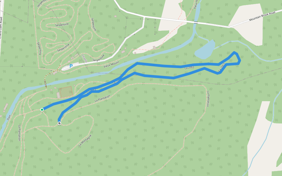 La 2003 walking route map in Charlo