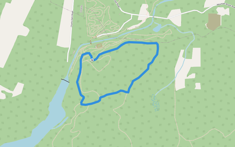 La Plantation walking route map in Blackland