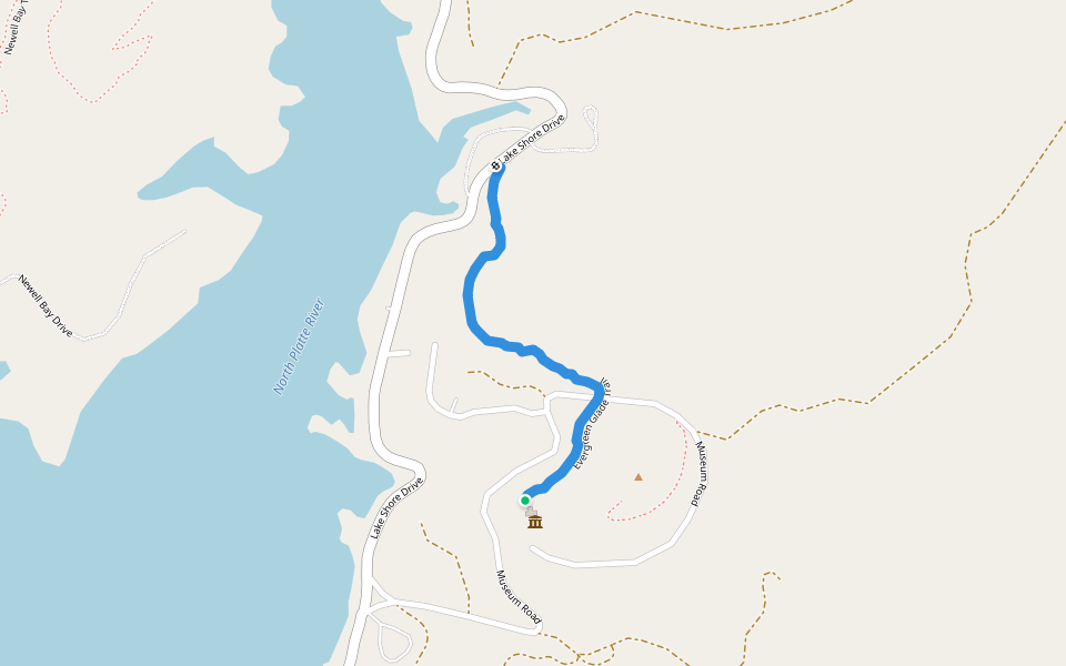 Evergreen Glade Trail walking route map in Guernsey