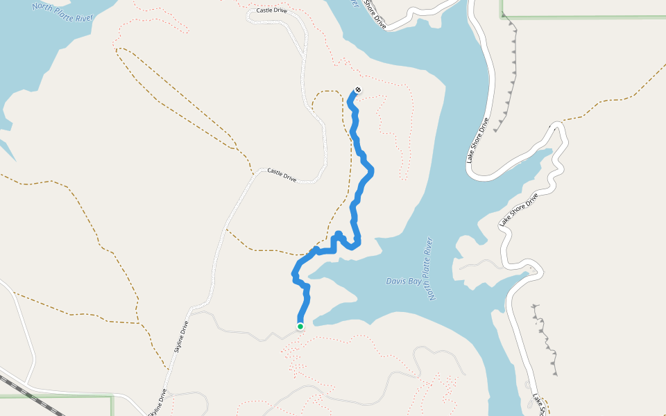 Lakeview Trail walking route map in Hartville