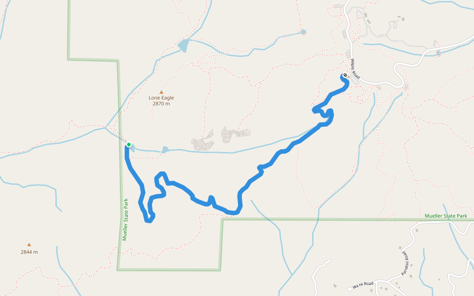 Rock Pond walking route map in Divide