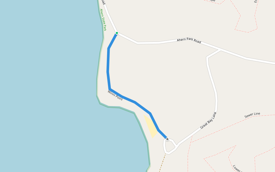 Winni Point walking route map in Laconia