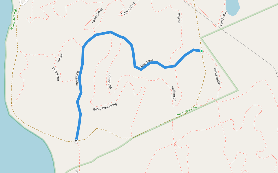 Backbone walking route map in Laconia