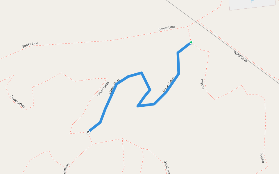 Upper Jakes walking route map in Laconia