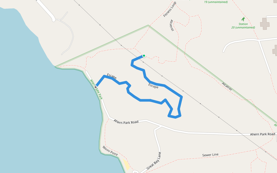 Escape walking route map in Laconia