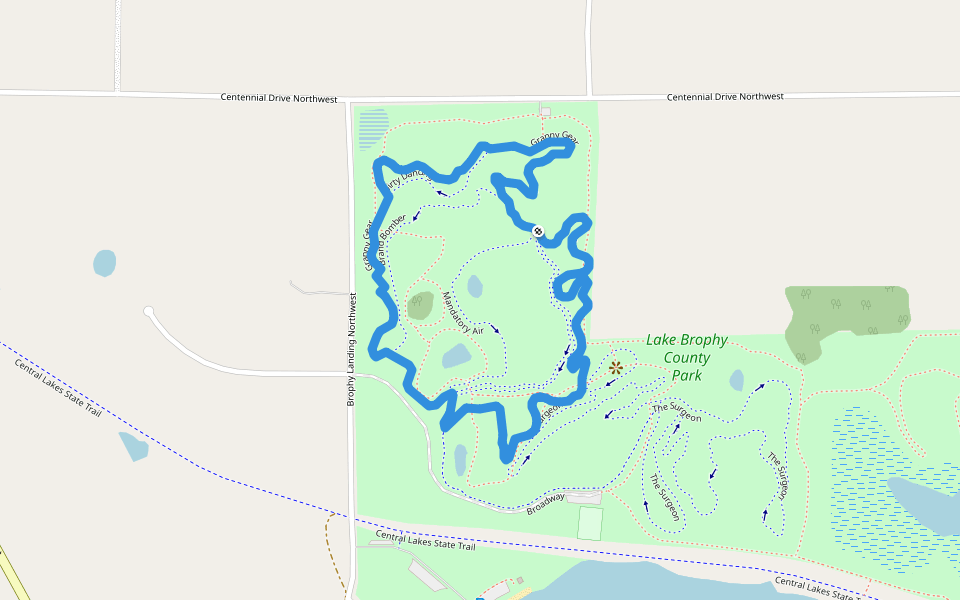 Granny Gear walking route map in Garfield