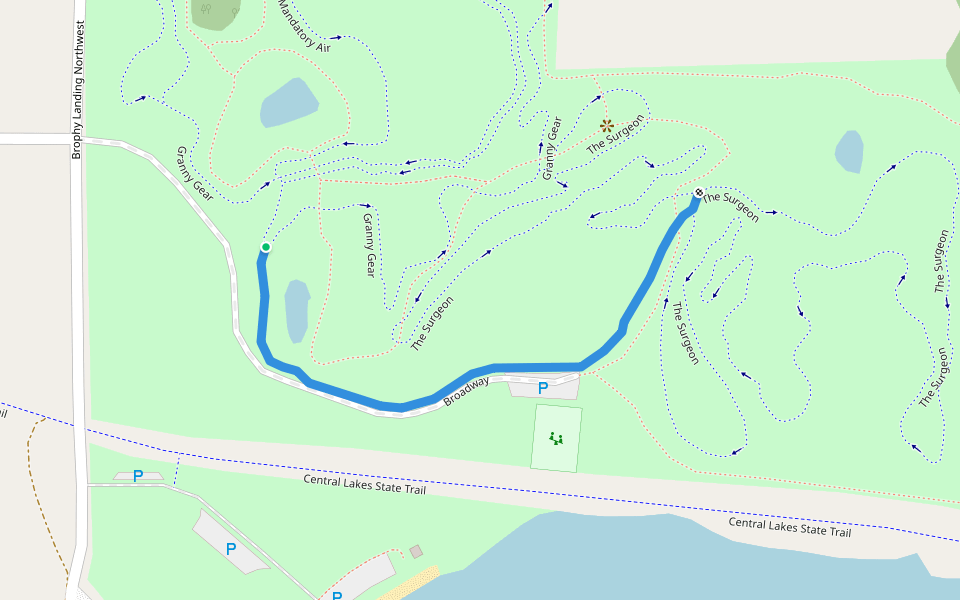 Broadway walking route map in Alexandria