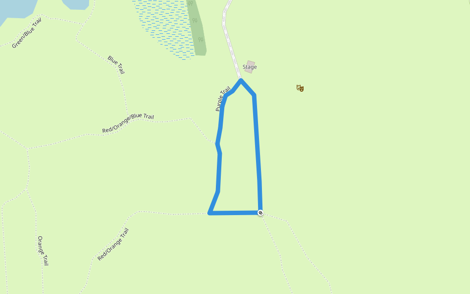 Purple Trail walking route map in Parkers Prairie