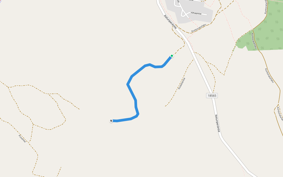 Latu walking route map in Koskela