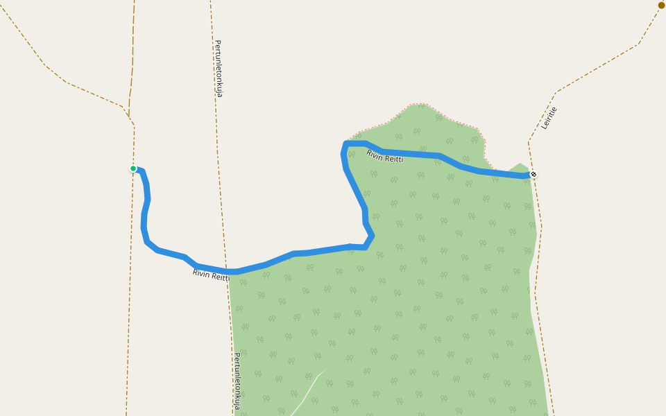 Rivin Reitti walking route map in Raahe