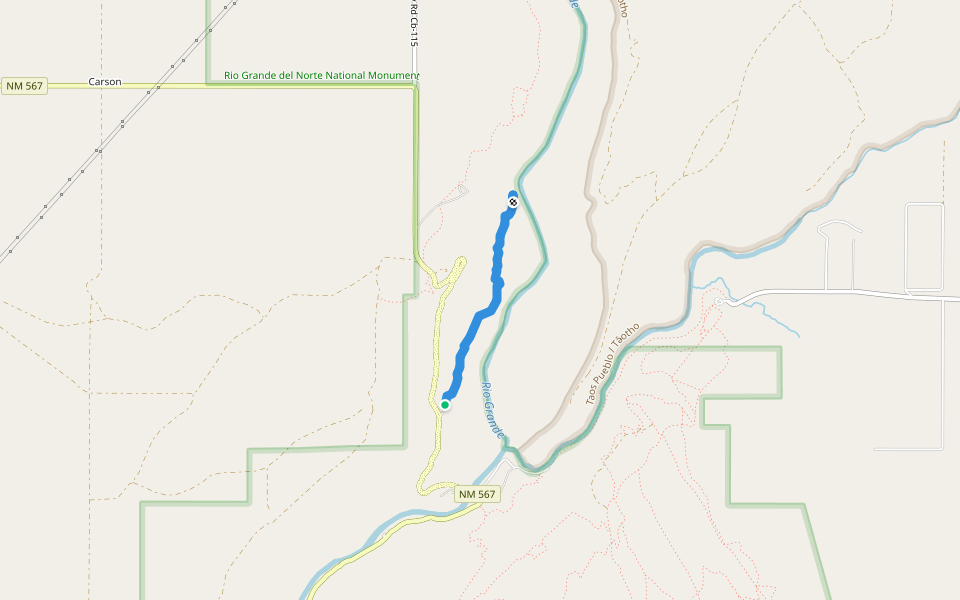 Vista Verde Trail walking route map in Carson