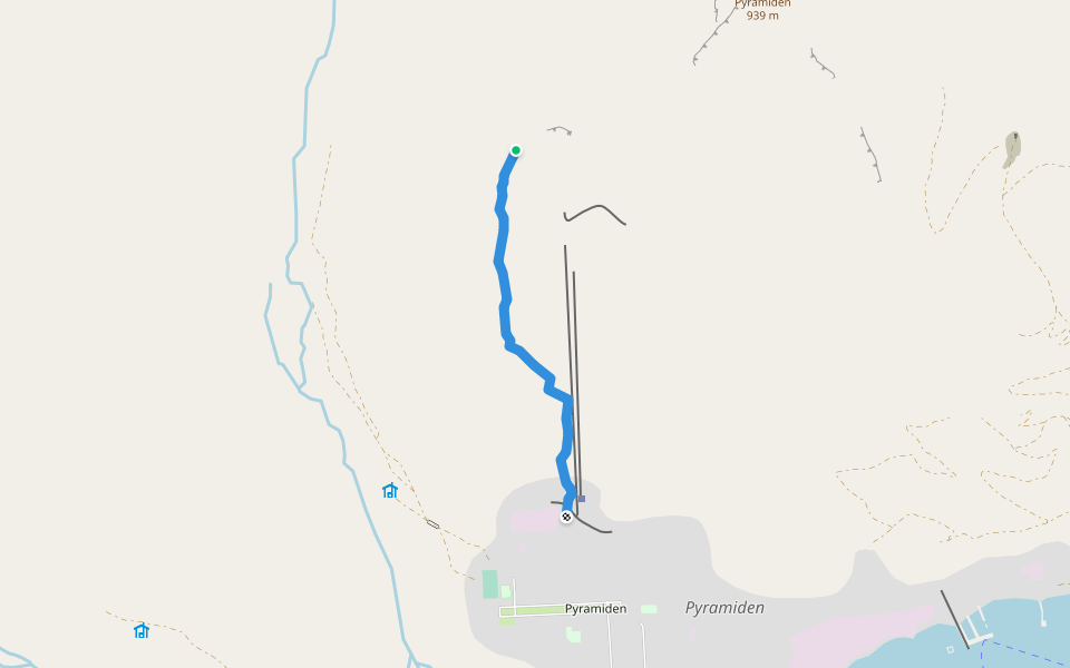 Trail "Peace to the World" walking route map in Barentsburg
