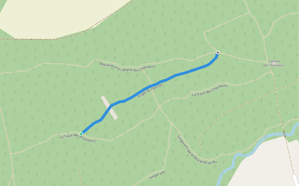 Single du Pierrier walking route map in Boissy-le-Châtel
