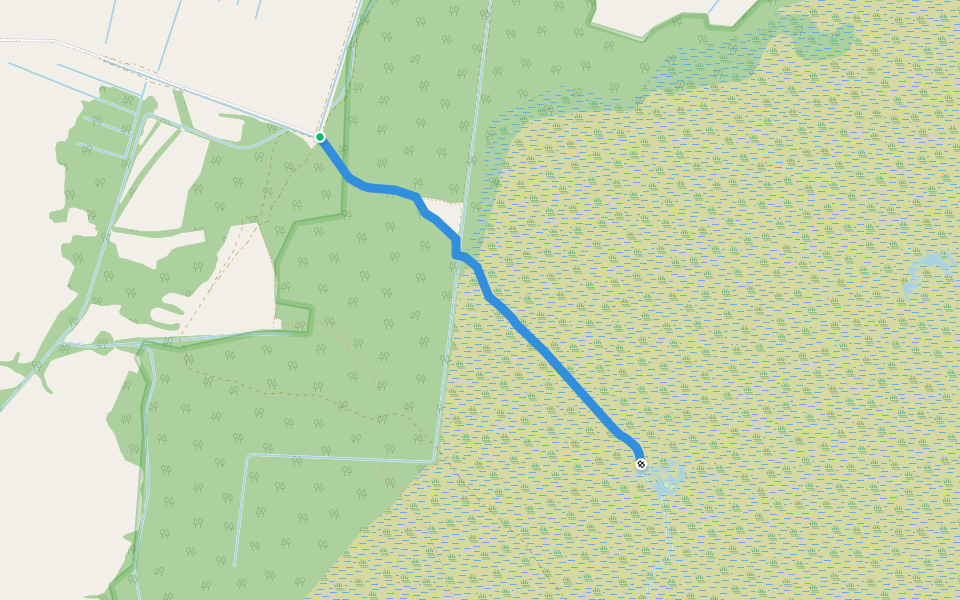 Экасцежка Азяраўкі-Ельня walking route map in Kanakhi
