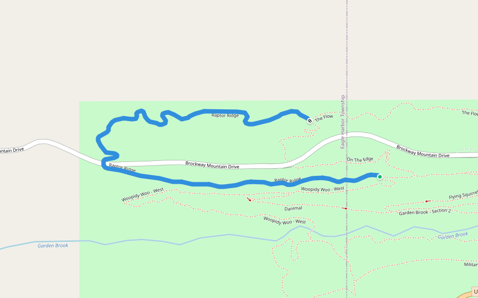 Raptor Ridge walking route map in Mohawk