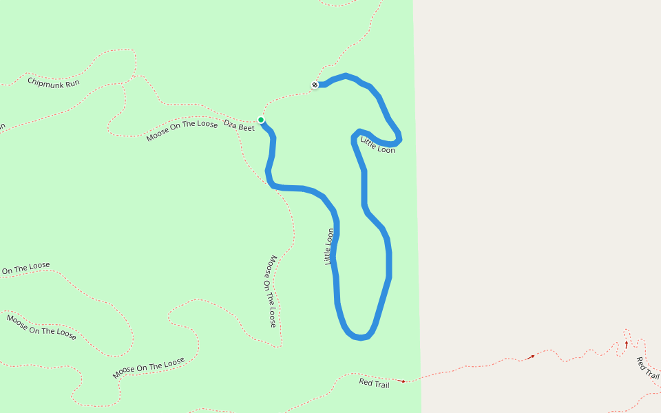 Little Loon walking route map in Copper Harbor