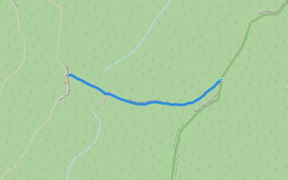 Moroka Gap Walking Track walking route map in Nap Nap Marra