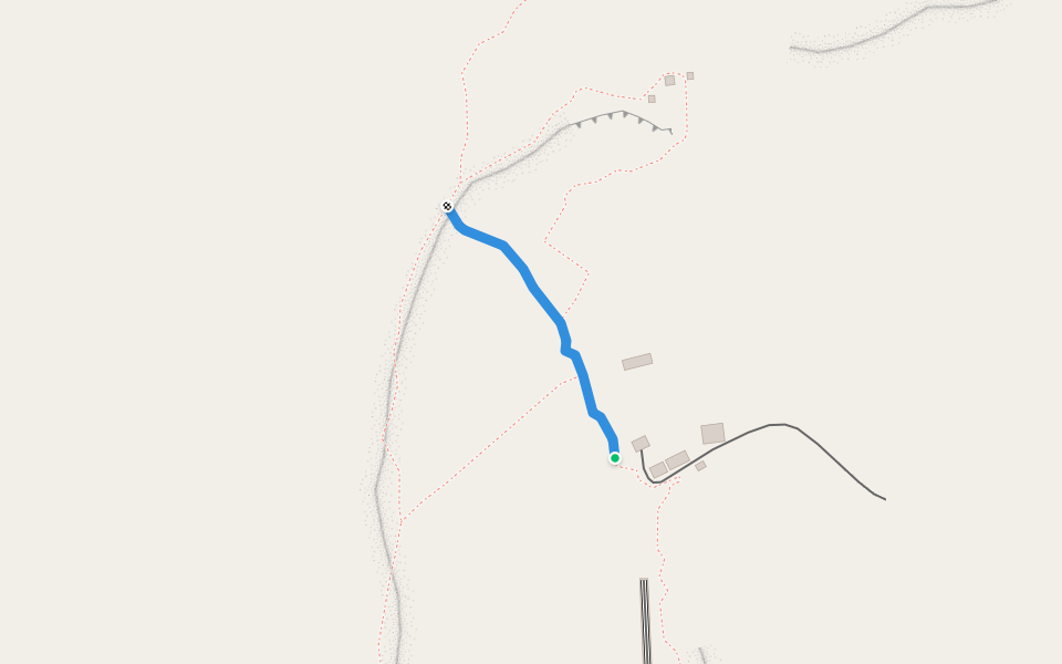 Trail to the mountain range walking route map in Longyearbyen