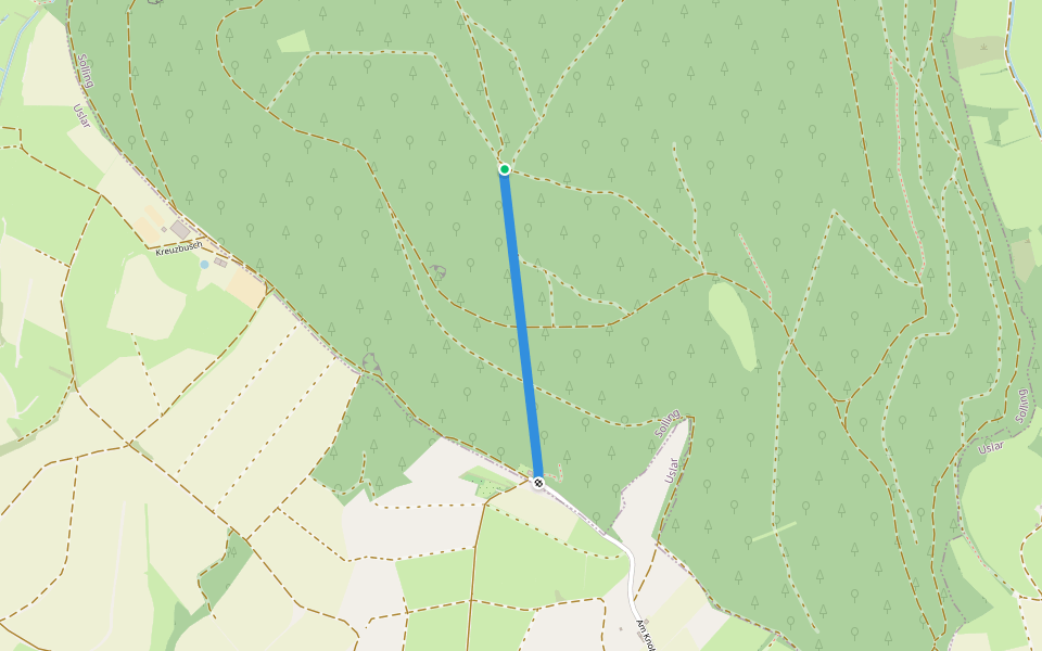 Steiler Pfad walking route map in Solling