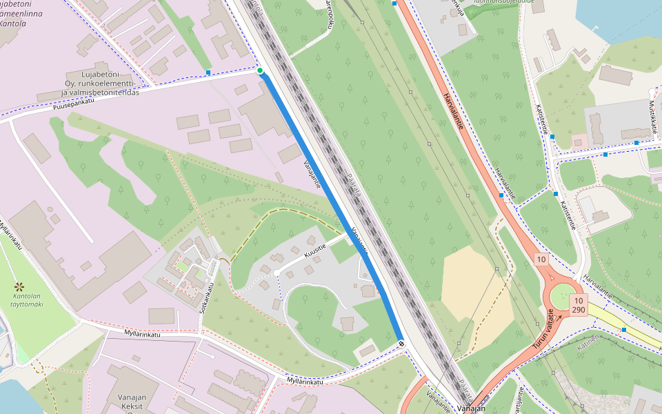 Vanajantie walking route map in Hämeenlinna